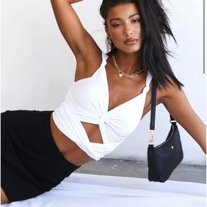 Lioness Crop White Top — Princess Polly